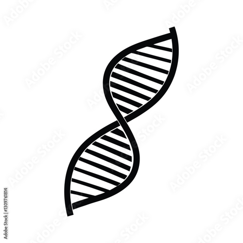 d n a helix of a silhouette art