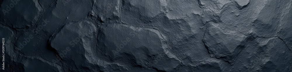 Fototapeta premium Dark grey stone texture, rough surface, banner size , minimal, rough