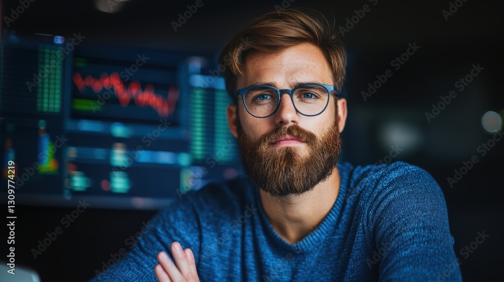 Modern workspace insights analyzing financial data trends close-up