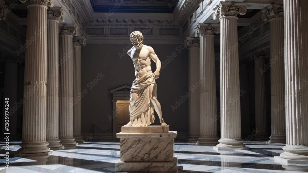 Ancient Greek Statue – Timeless Marble Sculpture of Mythological Figure ...