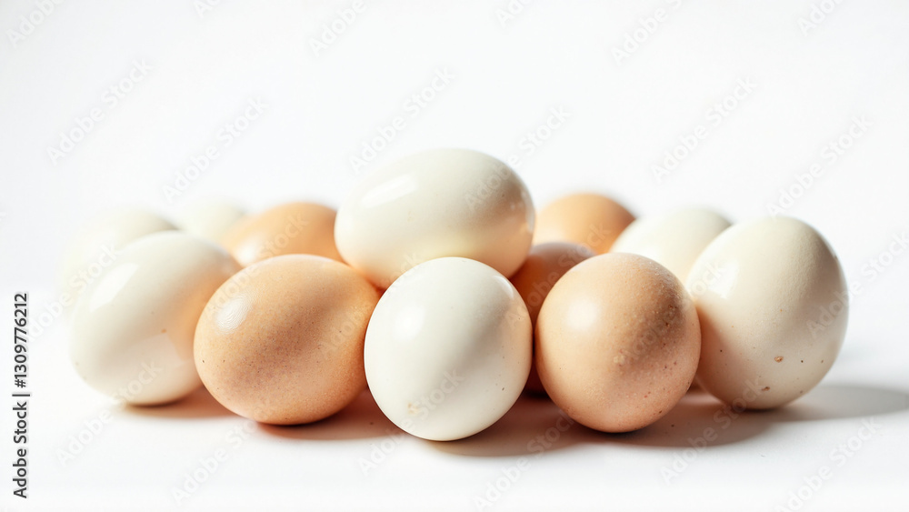 Elegant High-Resolution Chicken Eggs Stock Photo for Commercial Use in Culinary, Easter, and Food Marketing Campaigns Elegant High-Resolution Chicken Eggs Stock Photo for Commercial Use in Culinary, Easter, and Food Marketing Campaigns