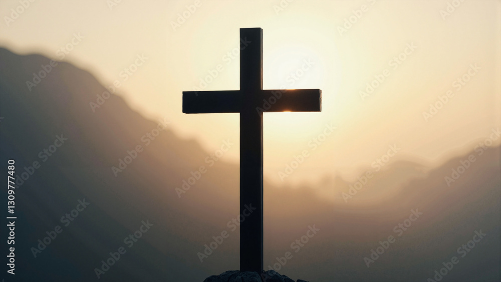 Minimalist Matte Black Christian Cross – Perfect for Religious Promotions, Easter Campaigns, Community Outreach, and Spiritual Marketing Applications Minimalist Matte Black Christian Cross – Perfect for Religious Promotions, Easter Campaigns, Community Outreach, and Spiritual Marketing Applications
