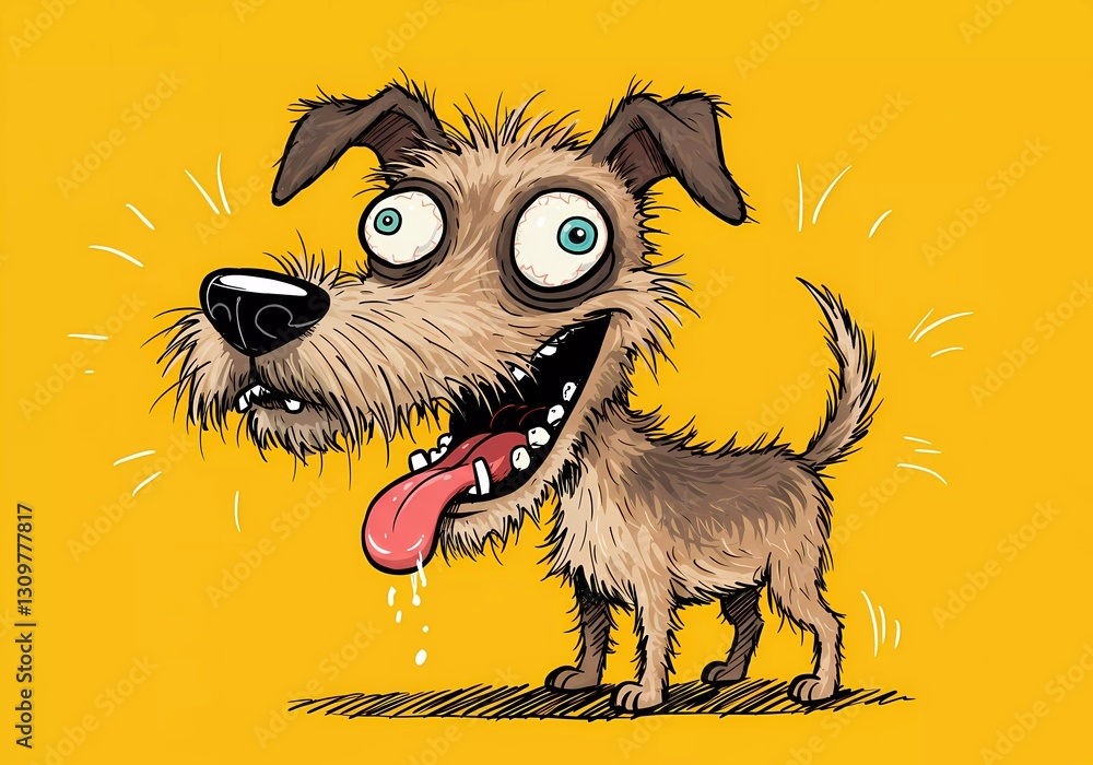 Obraz premium The Hilarious Hyperactive Happy Hound