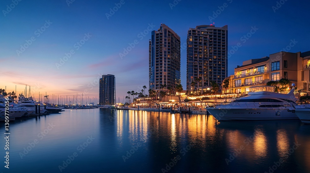 Obraz premium San Diego Marriott Hotel Waterfront View