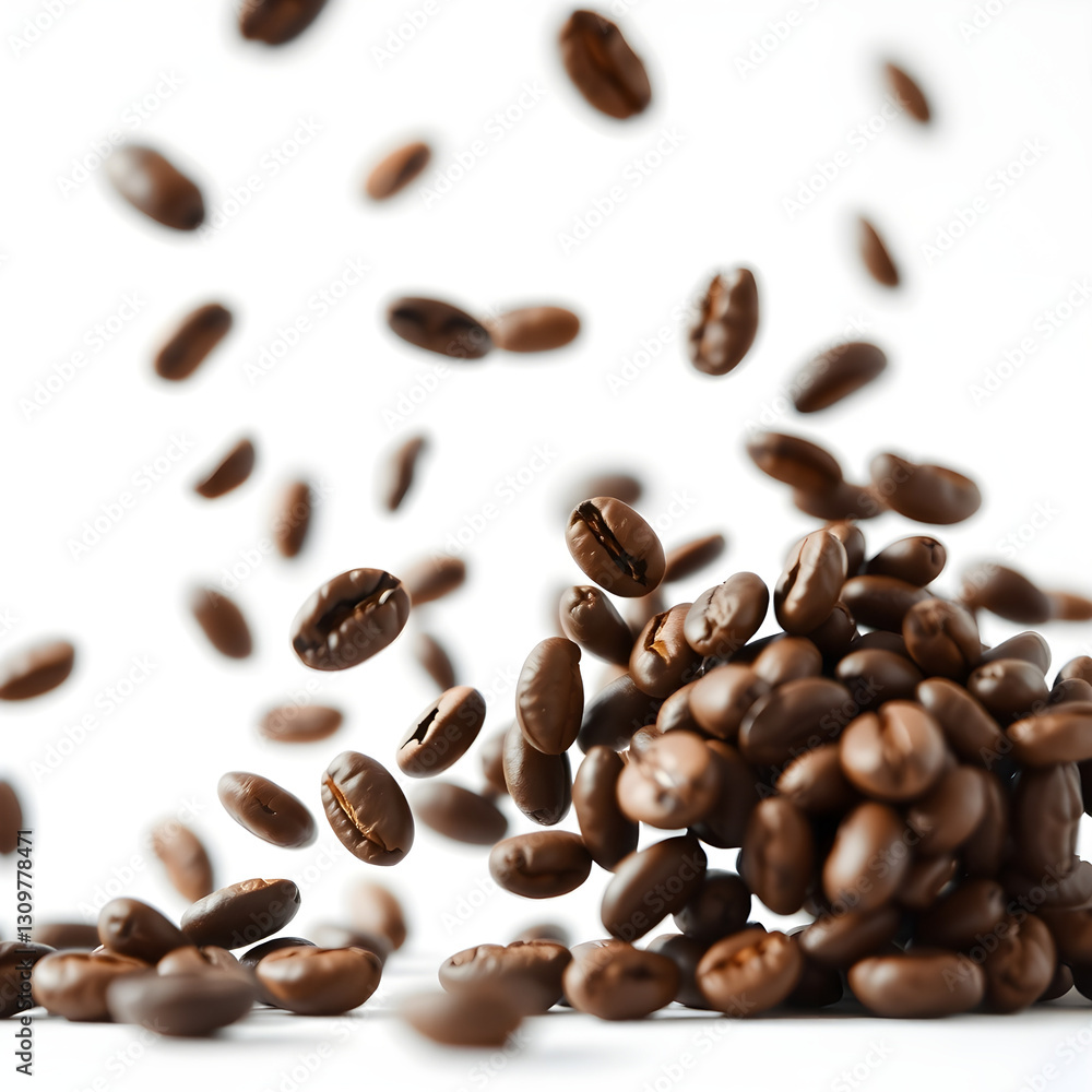 coffee beans on a white background coffee beans on a white background
