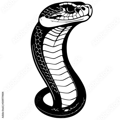 Dangerous snake silhouette