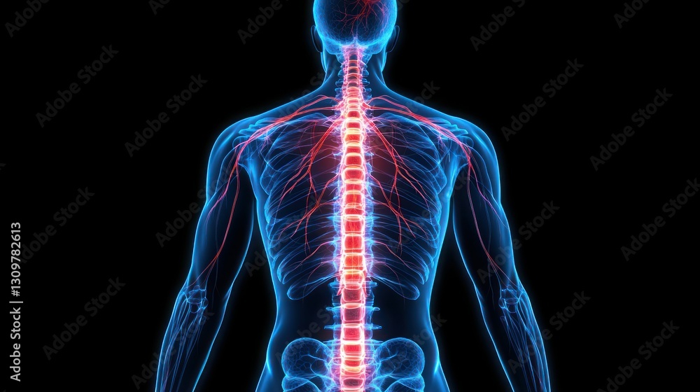 custom made wallpaper toronto digitalHuman Nervous System Anatomy Back View