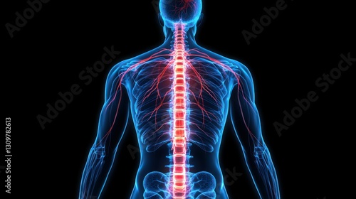 Wallpaper Mural Human Nervous System Anatomy Back View Torontodigital.ca