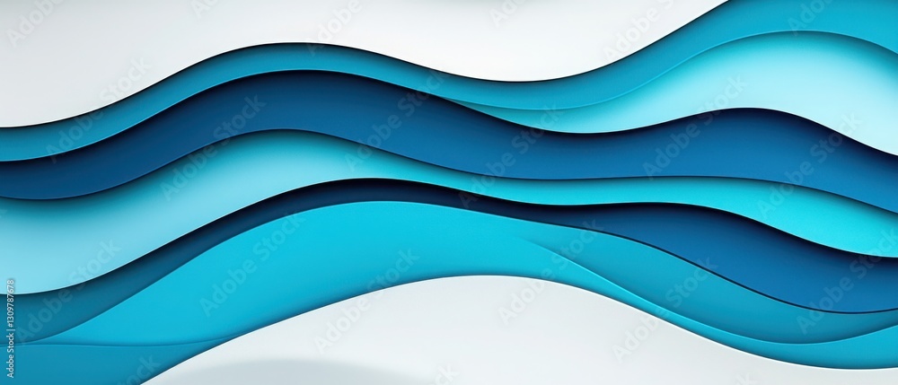 Abstract blue waves creating a modern and dynamic background. Abstract blue waves creating a modern and dynamic background.