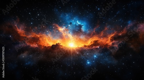 Wallpaper Mural Cosmic nebula displaying a colorful array of gas and dust in the vastness of outer space captured in stunning detail Torontodigital.ca