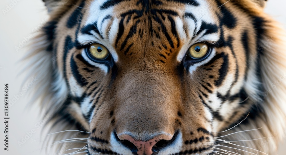 Fototapeta premium Majestic tiger head captured in close up view