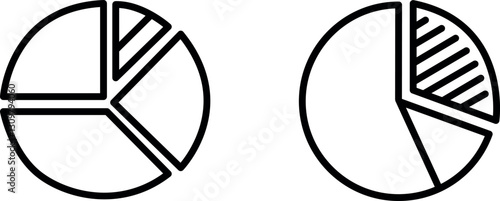 "Minimalist Pie Chart Icon Representing Data Visualization and Analytics"