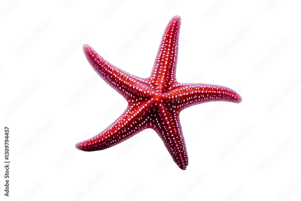 a high quality stock photograph of a single red starfish isolated on a white background a high quality stock photograph of a single red starfish isolated on a white background