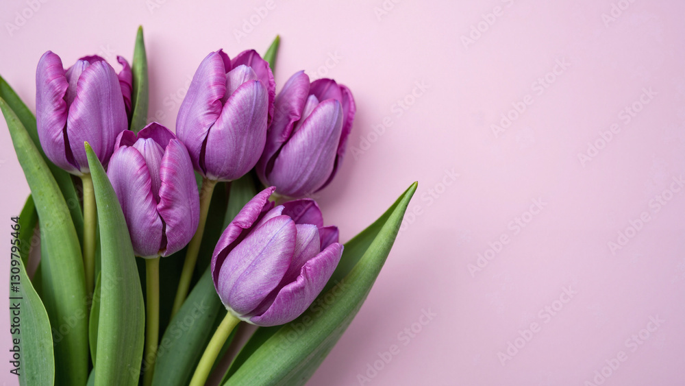 Vibrant Purple Tulips on a Soft Pastel Background for Commercial Use: Perfect for Spring Campaigns, Greeting Cards, and Easter Ads. Vibrant Purple Tulips on a Soft Pastel Background for Commercial Use: Perfect for Spring Campaigns, Greeting Cards, and Easter Ads.