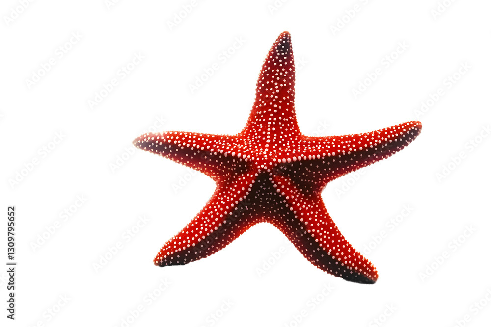 a high quality stock photograph of a single red starfish isolated on a white background a high quality stock photograph of a single red starfish isolated on a white background