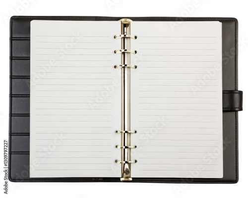 Wallpaper Mural Open ring binder displays lined paper sheets on a transparent background Torontodigital.ca