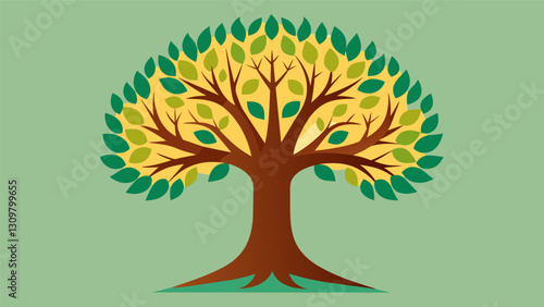 The wisdom tree was a reminder to embrace the present but to never forget the wisdom of the past.. Vector illustration