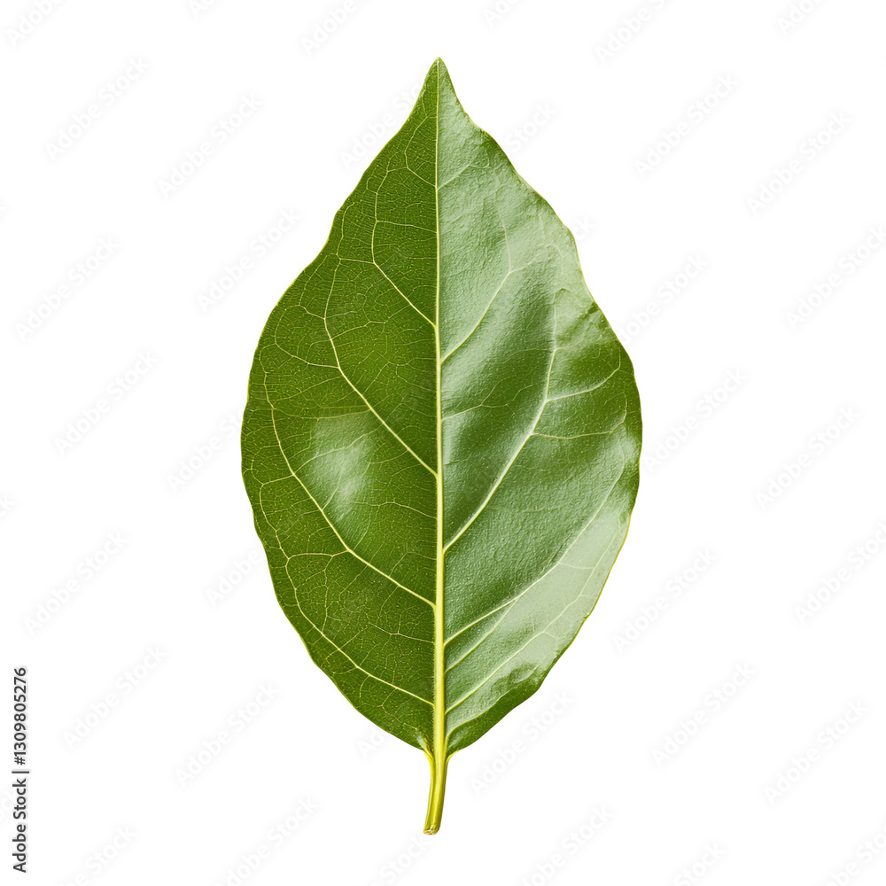 Obraz premium fresh green sage leaf isolated on transparent background.