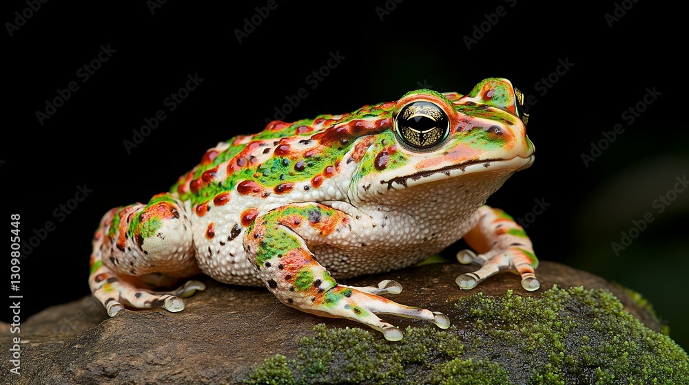 camouflaged toad among leafy forest floor camouflaged toad among leafy forest floor