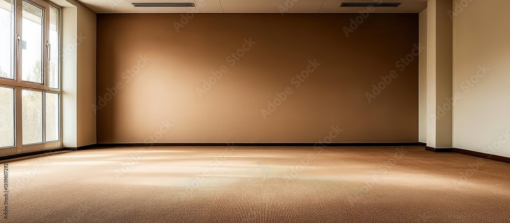 Fototapeta premium Explore the cozy brown carpet texture that defines the training room.