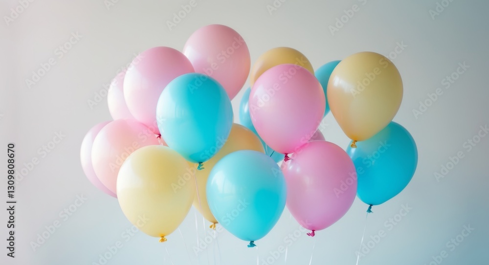 Celebration balloons dreamy background digital festive aesthetic view joyful concept. Celebration balloons dreamy background digital festive aesthetic view joyful concept.