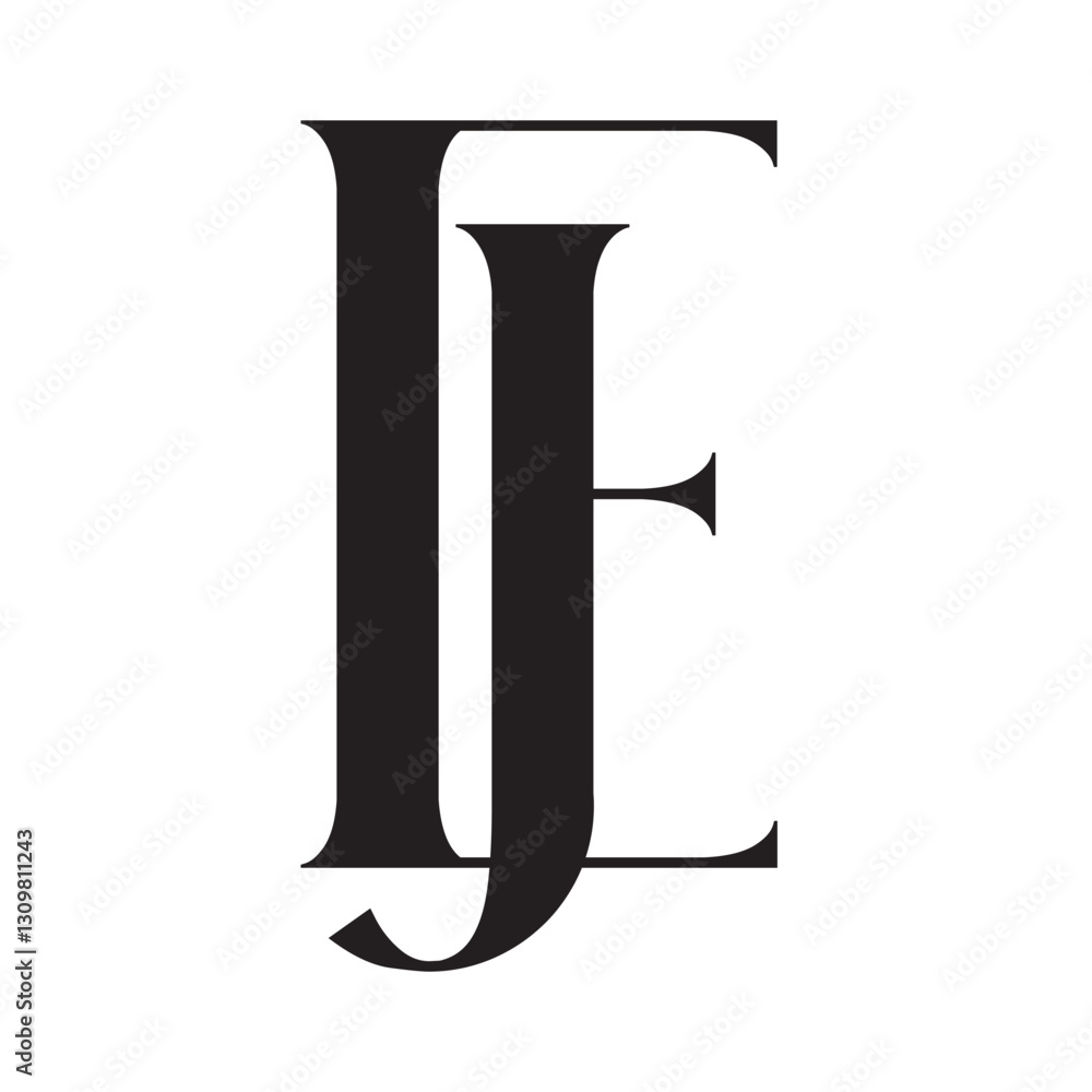 EJ or JE Abstract Letters Logo Design Monogram. 標誌設計, ロゴデザイン, Diseño de logotipo