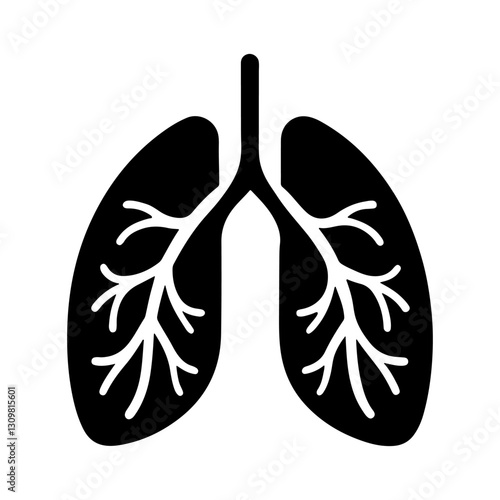 Lungs icon vector illustration. 