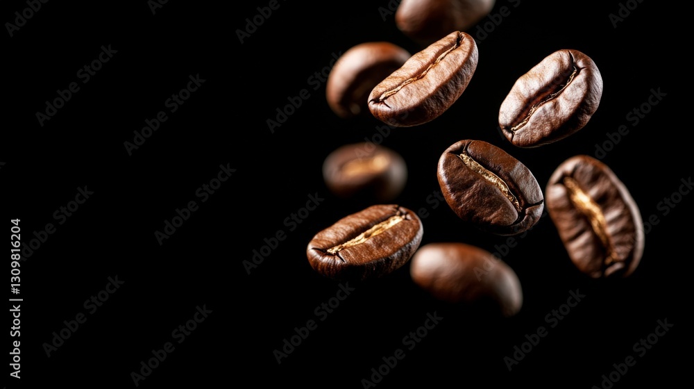 Fototapeta premium Coffee Beans in Motion
