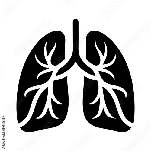 Lungs icon vector illustration. 