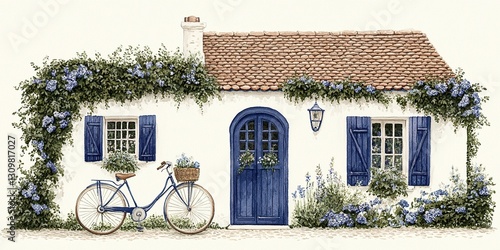 a charming cottage with a b...