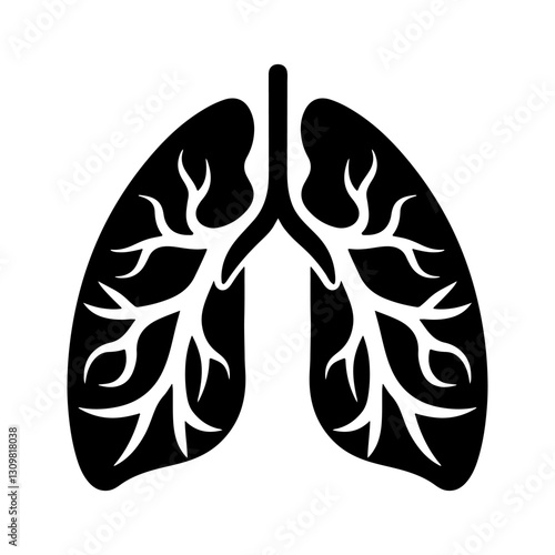 Lungs icon vector illustration. 