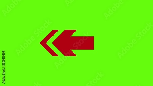 red arrow with green screen