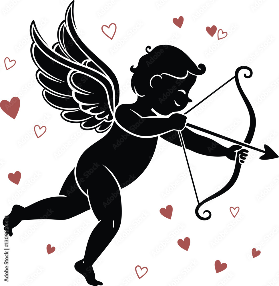Fototapeta premium cupid with bow and arrow