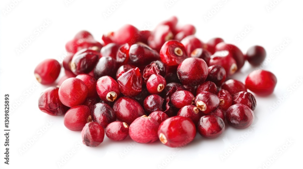 Close-Up of Isolated Cranberry Seeds on White Surface - Tiny Gems for Planting and Culinary Use Close-Up of Isolated Cranberry Seeds on White Surface - Tiny Gems for Planting and Culinary Use
