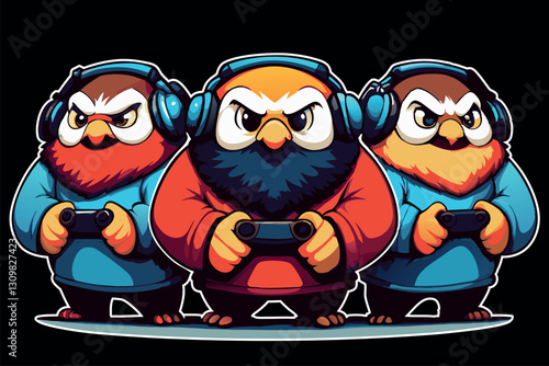 gufi che giocano ai videogiochi 02