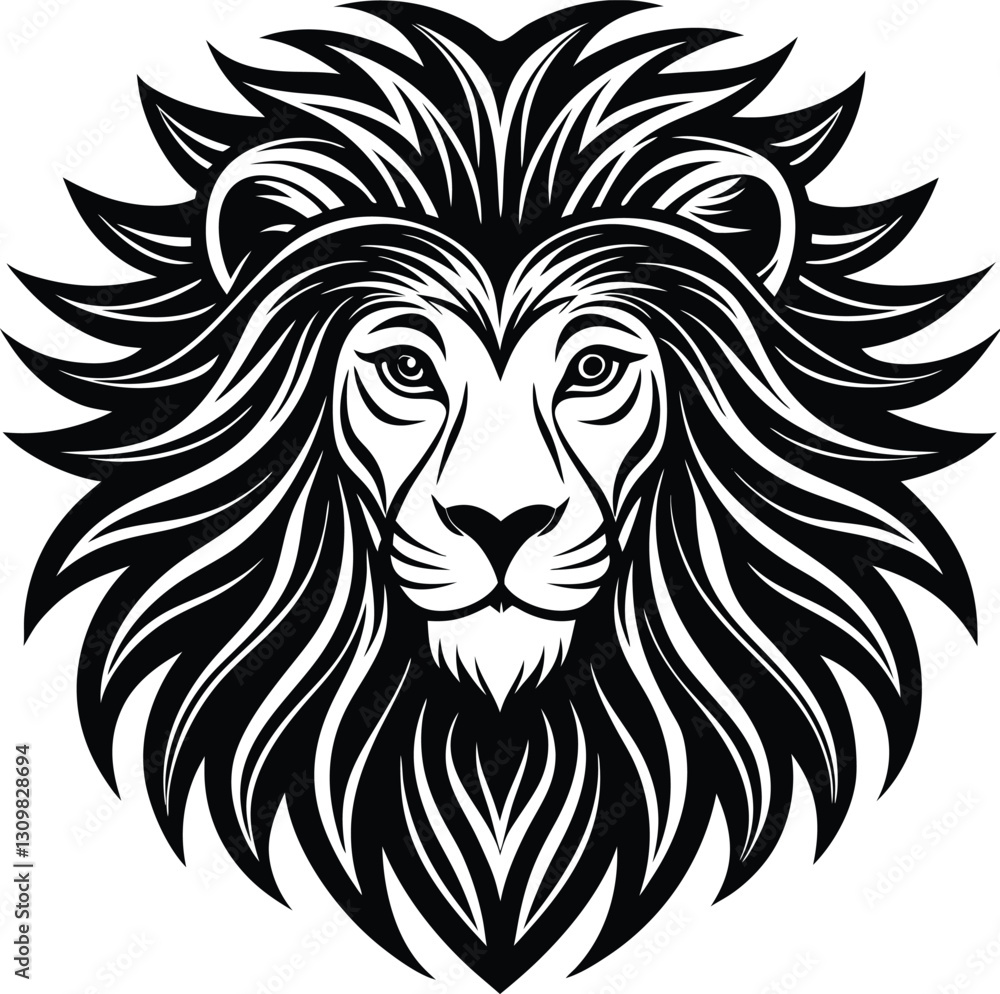 Obraz premium lion head vector