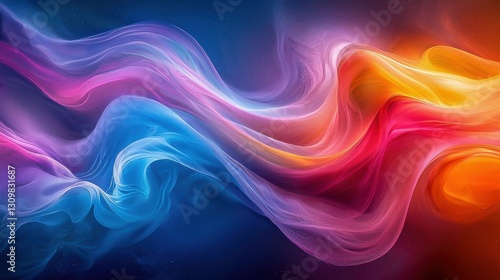 Wallpaper Mural Vibrant Abstract Rainbow Wallpaper Design featuring bright colours and blues on a colourful gradient background Torontodigital.ca