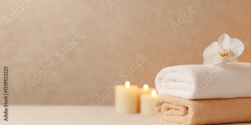 Serene Spa: A stack of fold...