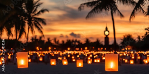 Golden Lanterns at Sunset: ...