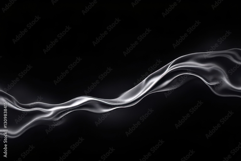 sleek liquid platinum line stream of liquid pixels with Flowing dynamically center-left in a deep black gradient in Minimalist Void – Futuristic Digital Art sleek liquid platinum line stream of liquid pixels with Flowing dynamically center-left in a deep black gradient in Minimalist Void – Futuristic Digital Art