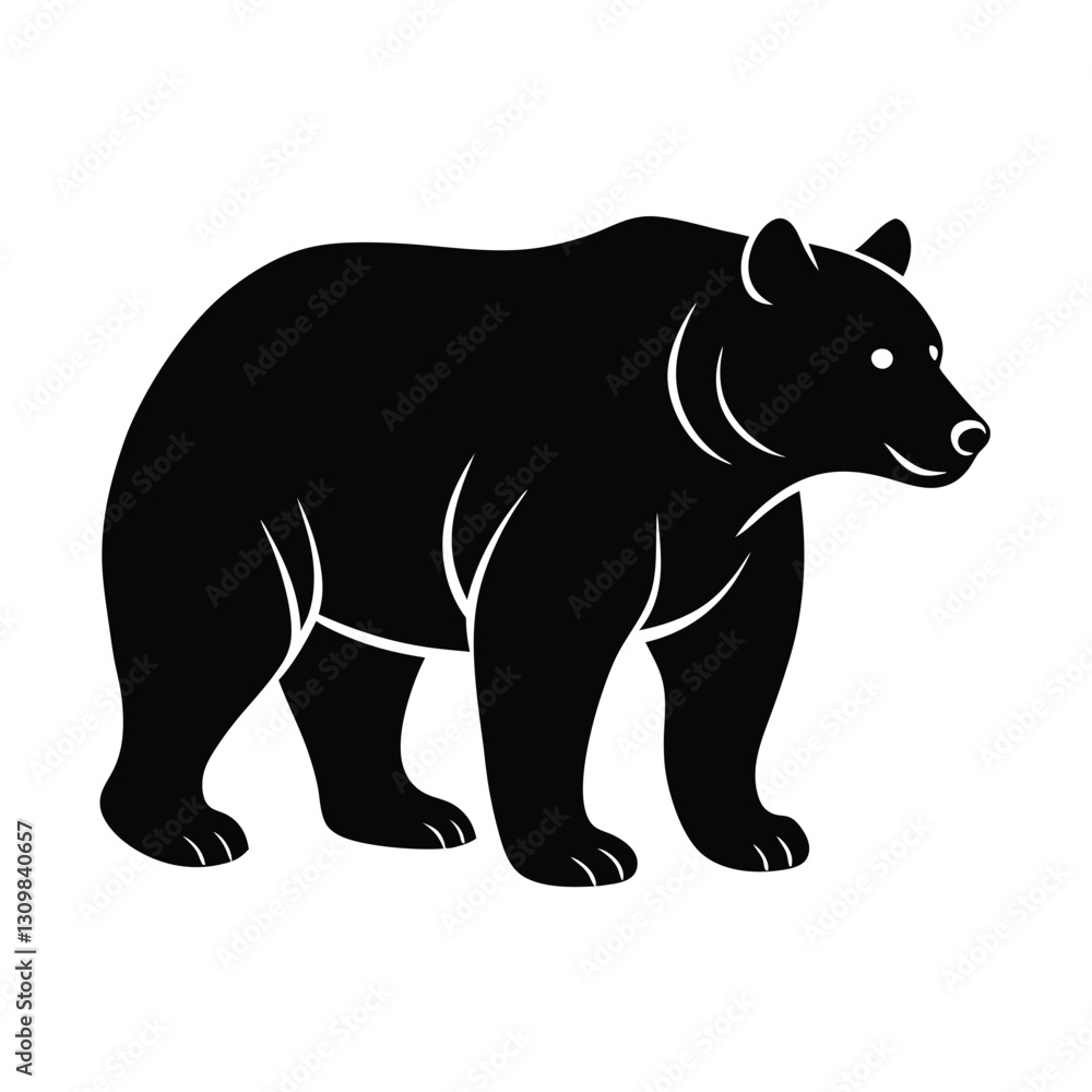 Fototapeta premium Silhouette of a bear vector.