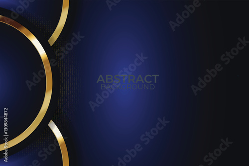 Gold circles on navy blue background,halftone texture, website design