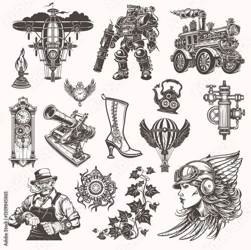 Steampunk Artwork – Victorian Machines & Fantasy Characters