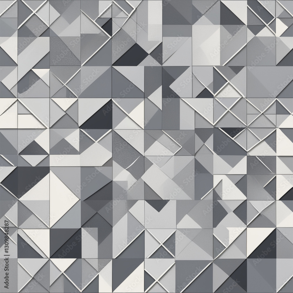 Fototapeta premium Randomized Square Pattern | Mosaic Tile Canvas in the Bathroom | Black White gray | Flor Wall Club Gilaf design | Abstract Image Background
