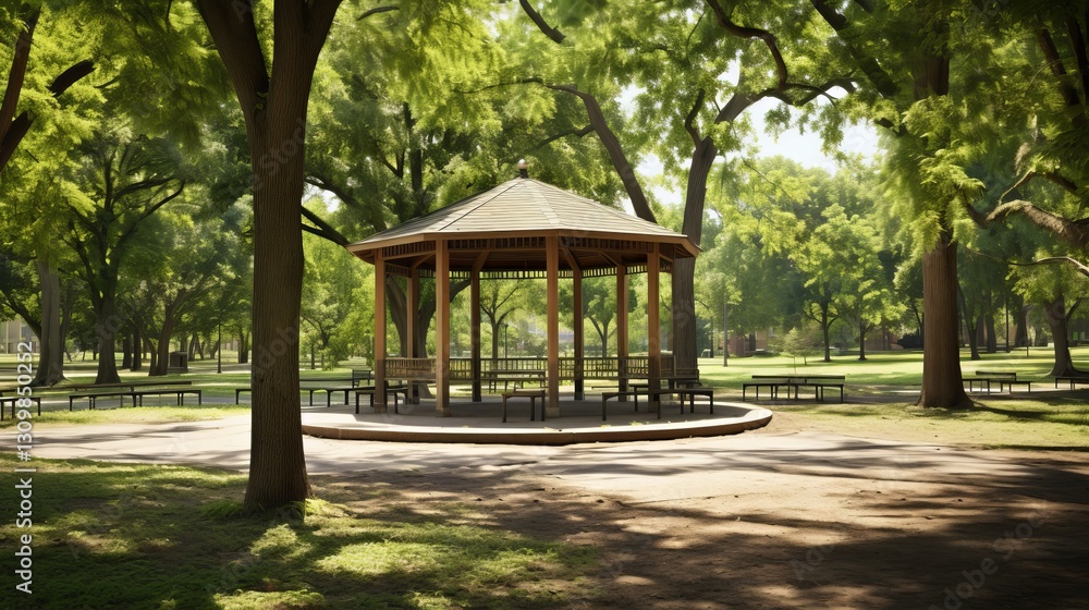 Minimalist pavilion a tranquil gazebo in a park featuring simple lines and natural materials Minimalist pavilion a tranquil gazebo in a park featuring simple lines and natural materials