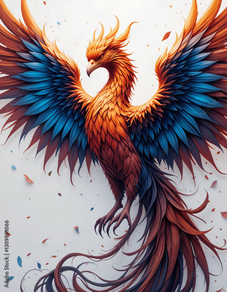 Obraz premium Rising from the Ashes: The Eternal Power of the Phoenix