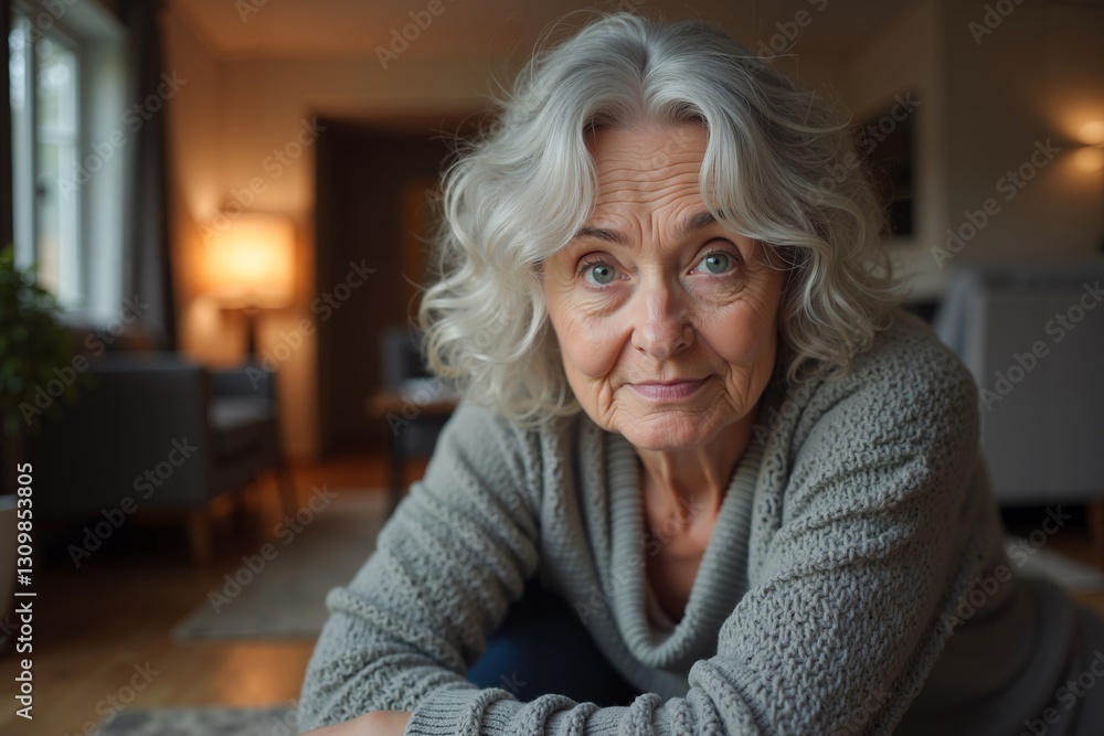 Emotional portrait of domestic violence victim reflecting pain and resilience in a dimly lit living space Emotional portrait of domestic violence victim reflecting pain and resilience in a dimly lit living space