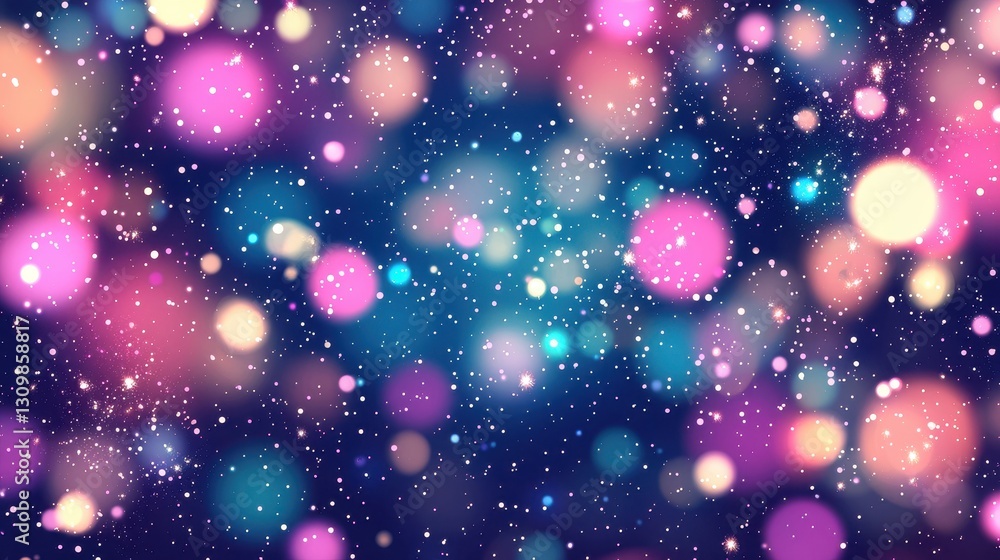 Colorful Bokeh Effect with Sparkles and Vivid Light Spots Colorful Bokeh Effect with Sparkles and Vivid Light Spots