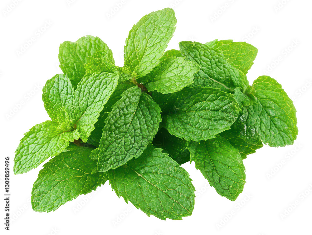Isolated Bunch of Fresh Mint Isolated Bunch of Fresh Mint
