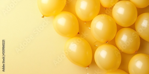 Golden Balloons in a Yellow...